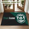 Crystal Velvet Square Rug Custom NamePlymouth Argyle FC Pattern Non Slip Home Floor Decor Rug