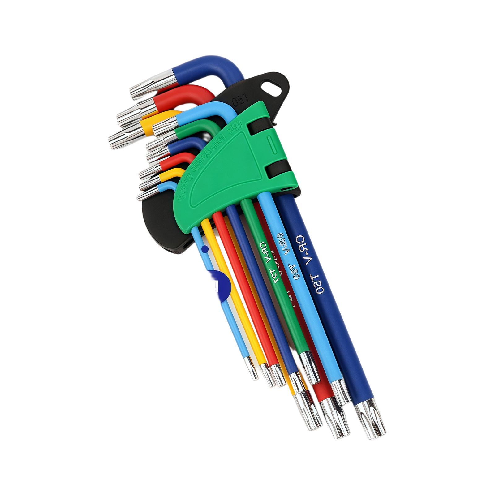 

Color Coded Key Spanner Set Antislip Angled Tip Design Multipurpose Hardware Tool Kit Suitable For Home And Workshop Use Medium length