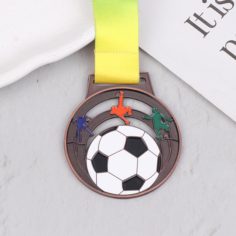 Winner Medal Kickball Medals Award With Neck Ribbon For Winner Reward Sports Metals Football Basketball Volleyball Prizes