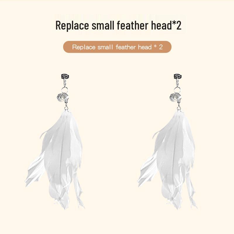 Retractable Cat Teaser Rod with Feather - Bite-Resistant Kitten Toy for Self-Play cat toy