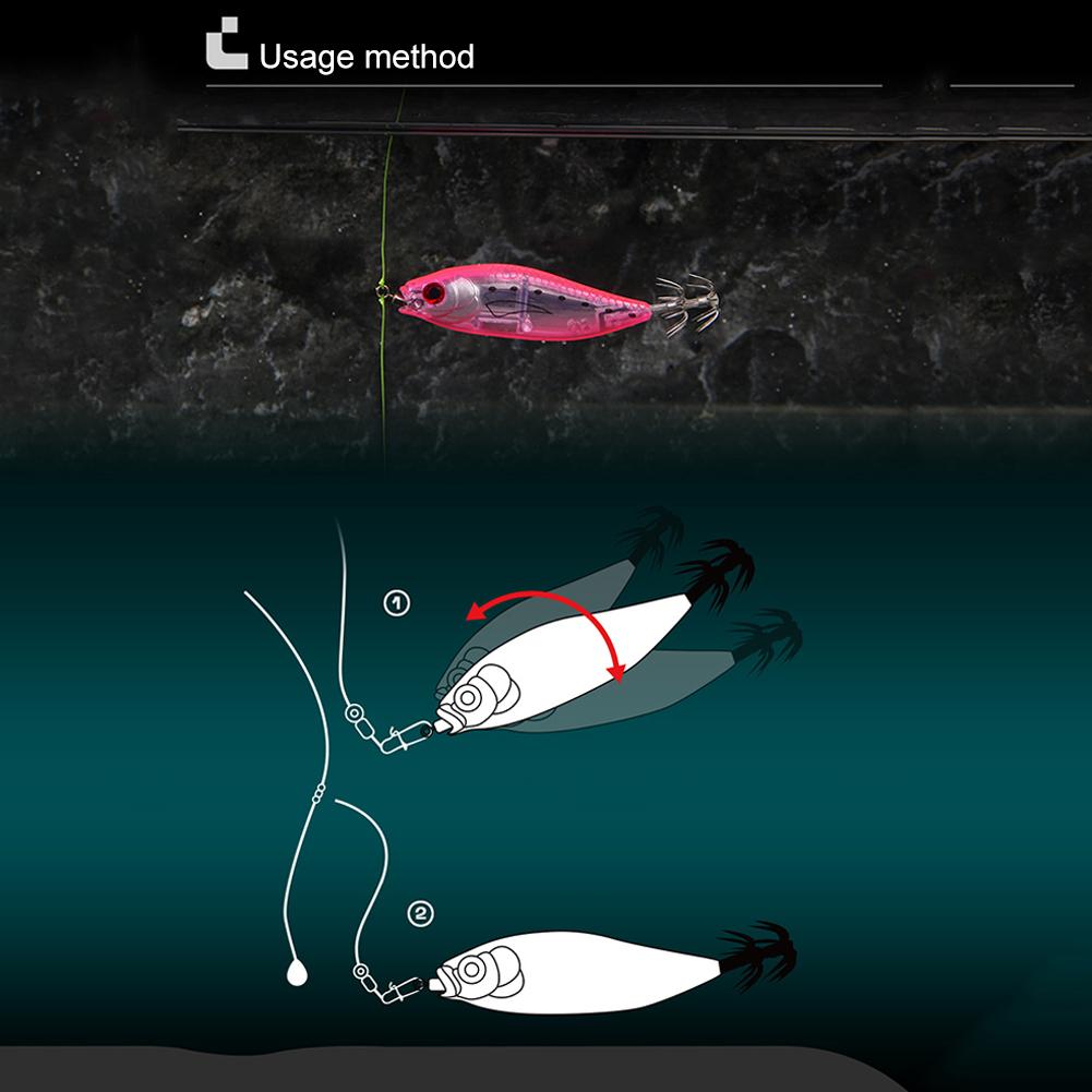 10Pcs Squid Bait 55mm 5.5g UV Squid Jig Artificial Bait Sea Fishing Lure Octopus Webfoot EGI Cuttlefish Fishing Lure Accessories