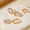 Accessories, French retro special-shaped pearl ring, geometric exaggerated index finger design, new ring cover.