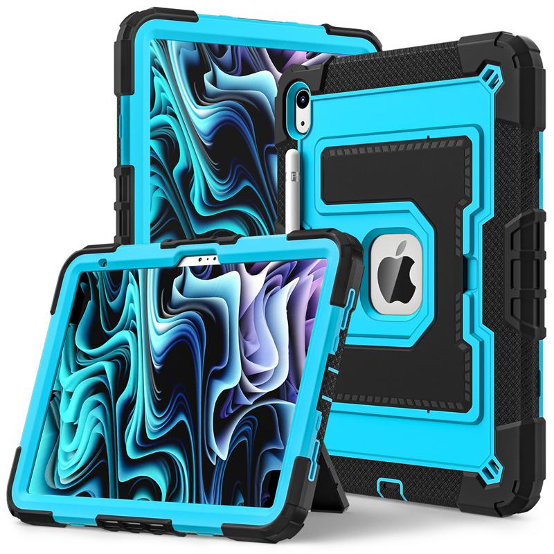 Rugged Stand Case For iPad A16 11th 2025 10th 10.9 2022 10.2 7th 8th 9th Air 4 5 6 M2 M3 Mini 6 7 Pc Silicone Anti-Slip Cover