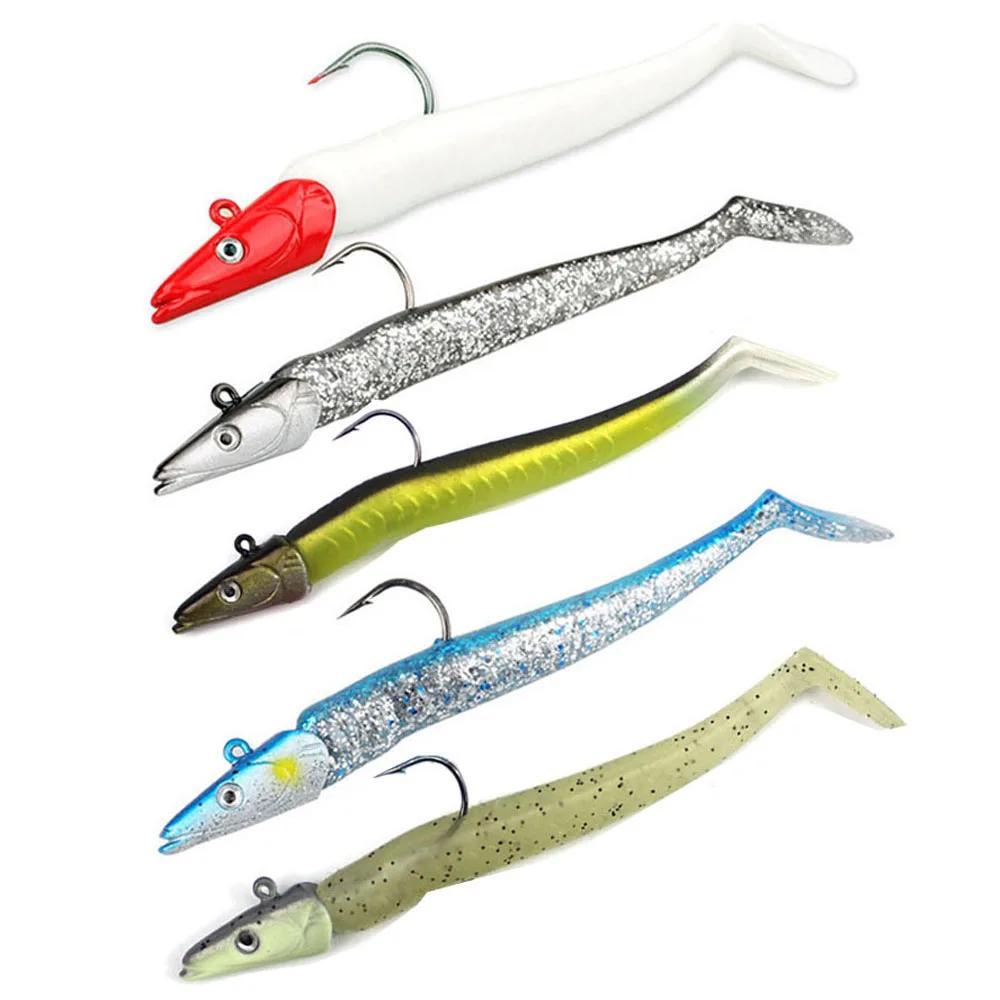 5PCS 10g Silicone Baits Soft Minnow Weight Head Wobblers Jig Lure Swimbait Easy Shiner Fishing Tackle Crank Hook for Bass Pike 260319