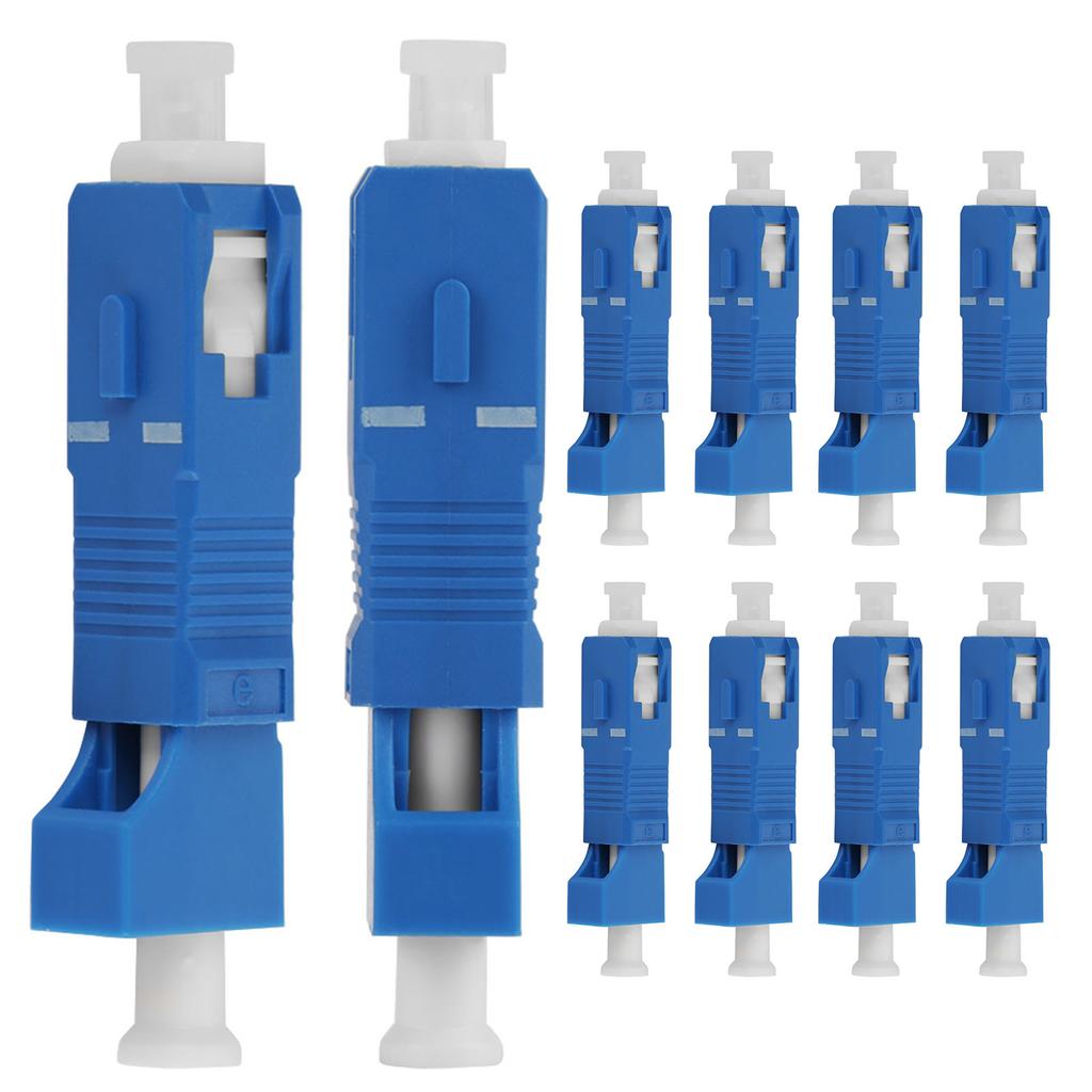 10 Pcs Fiber Optic Adaptor SC Male To LC Female Single Mode Fiber Optic Hybrid Optical Adaptor Converter