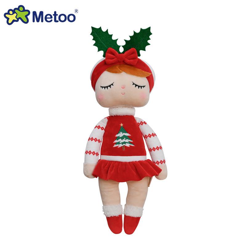 

Metoo Adorable Angela Christmas Snowman Plush Doll Festive Gift Soft Toy Stuffed Red Dress