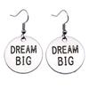 Drop & Dangle Earring OM Peace Tag Chinese Minimalist Jewelry ComponentsEarring Size 18x19mm QE016