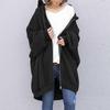2023 Autumn/Winter European & American Women's Sexy Solid Color Loose Hooded Zipper Top