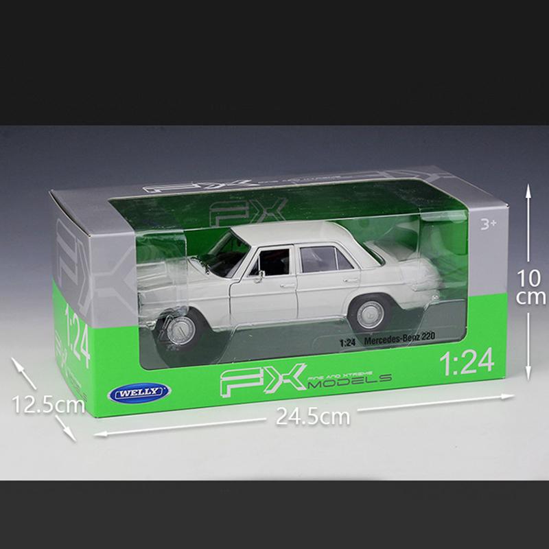 Welly 1:24 Scale Mercedes-Benz 220 Alloy Car Model Diecasts Metal Toy Vehicles Car Model High Simulation Collection Childrens Gifts