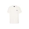 Letter Print Plain Knit Texture Short Sleeve T-Shirt Men Tops White COEZCH26840-TAJ