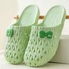 Women Summer Beach Hole Sandals Female Green Soft Sole EVA Clogs 2024 Fashion Lady Non-slip Outdoor Slippers