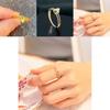 Contemporary Adjustable D-shaped Rhinestone Ring For Women Perfect For Special Occasions