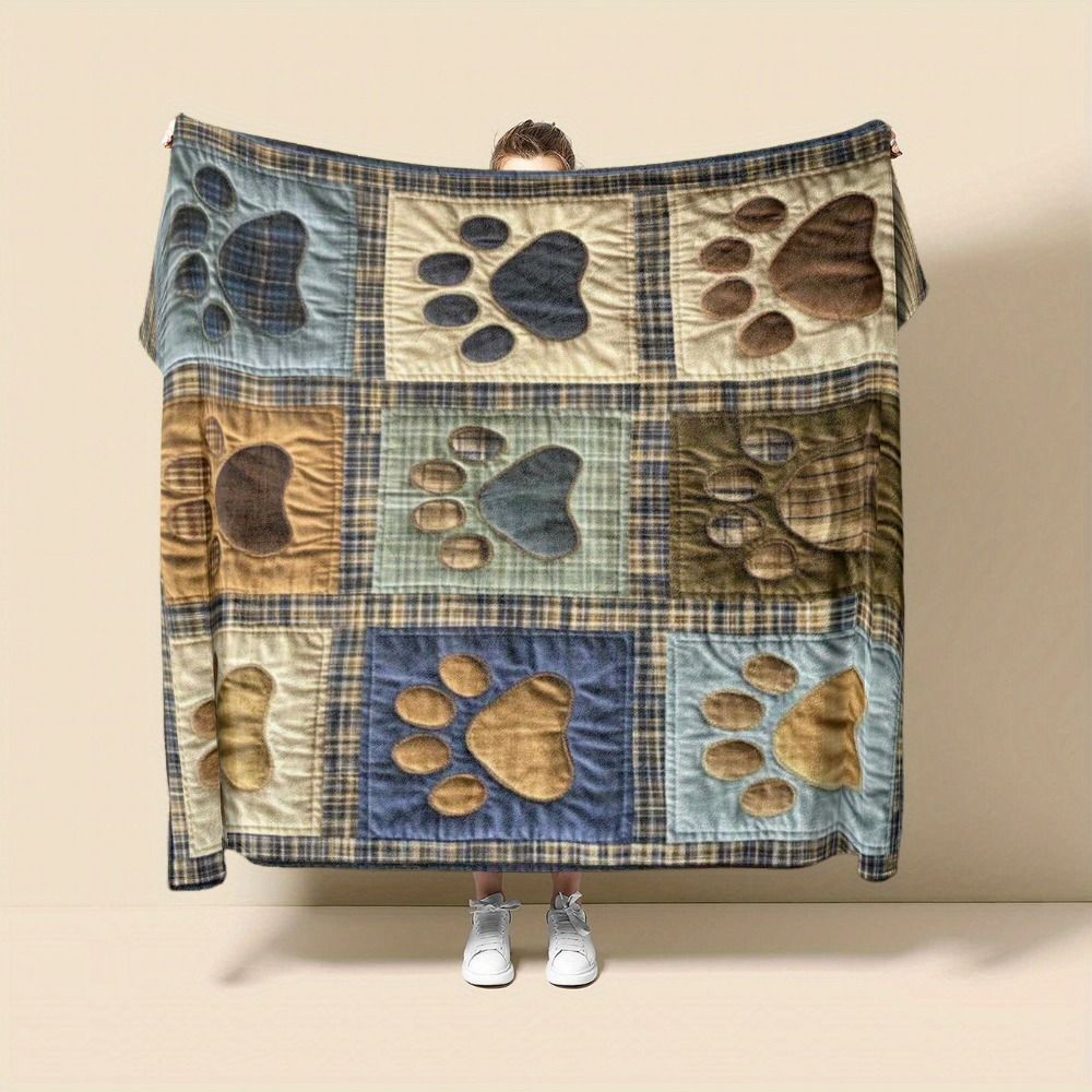 Cartoon Pattern Reversible Blanket Ultra Soft Plush Blanket  for Bed Sofa Couch