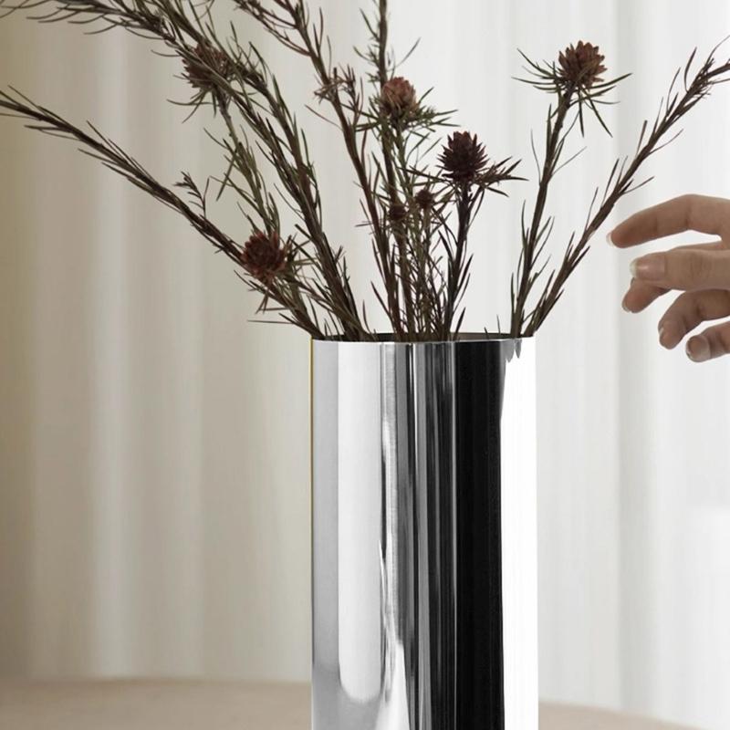 304 Stainless Steel Decorative Holder, Long Time Shine and Smoothed Finish Plant Holder Suitable for Various Interior Styles