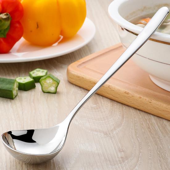 Soup Ladle Food Grade Rust-proof Stainless Steel Dishwasher Safe Hot Pot Serving Spoon for Home
