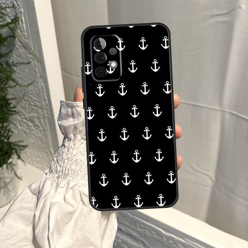 Paski Kotwica Łódź Koło Sterowe Etui Dla Samsung Galaxy A35 A55 A15 A34 A54 A14 A56 A52 A53 A16 A26 A36 A32 A12 A33 A13 A17