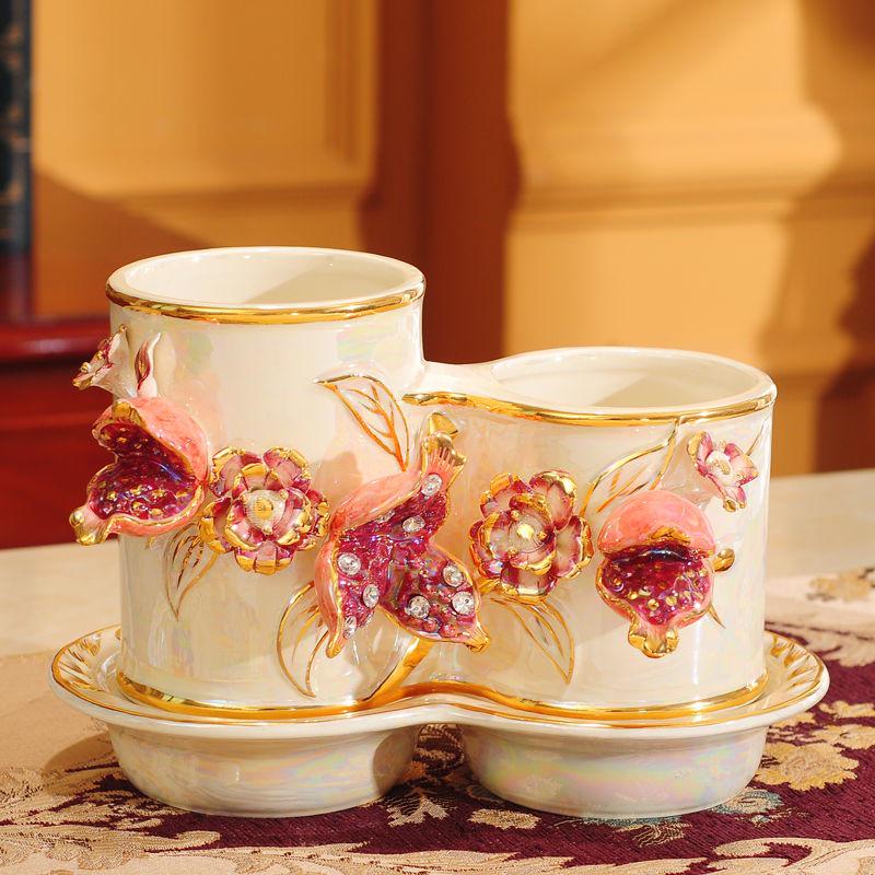 European Style Ceramic Chopstick & Cutlery Holder