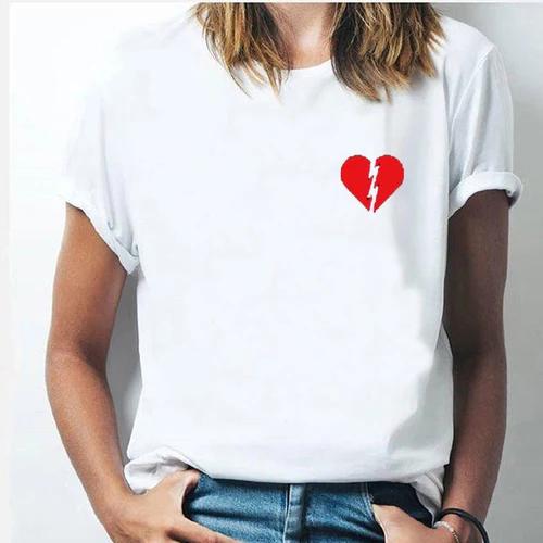 Than Heart Tshirt Harajuku Style Fashion Than Heart Love Simple Fashion Loose Tshirt Unisex Ins Tops Tee