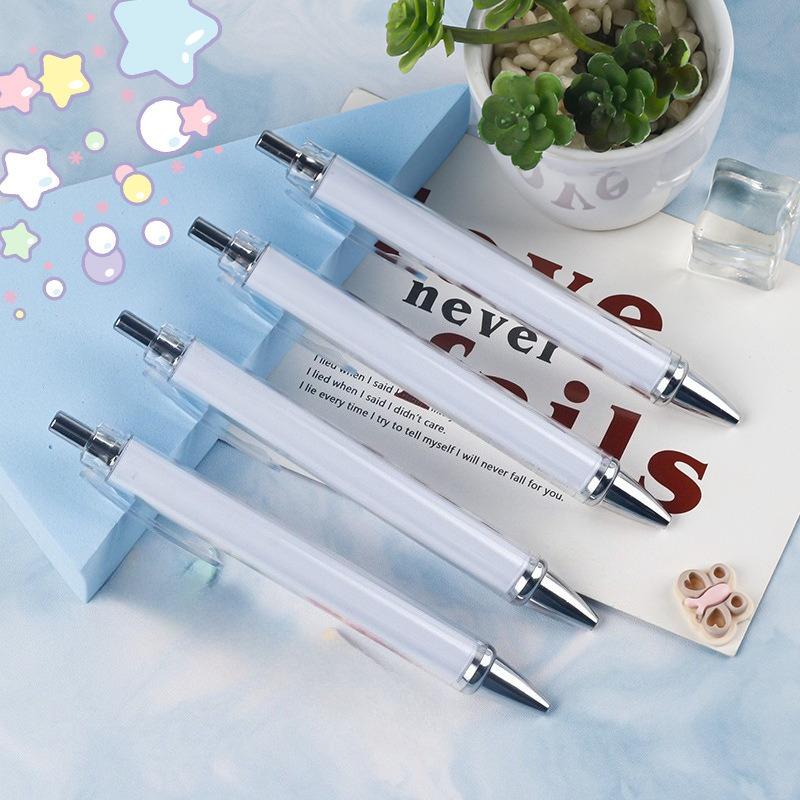 Simple Push-button Neutral Pen with 0.38 Writing Tip Black Quick-drying Suitable for Exam Practice Office Culture Pen Water Pen