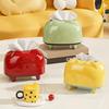 Cute Cat Tissue Dispenser Box Cartoon Tissue Paper Holder Desktop Plastic Napkin Storage Box