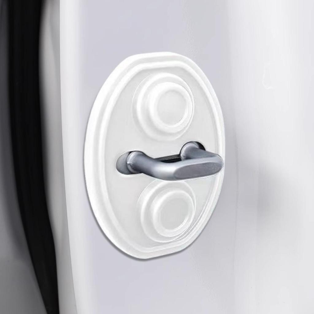 Automotive Silicone Door Lock Cover Guard Stopper Door Lock Buckle Cover Silent Vehicle Pad Stable Exterior Accessories For