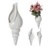 Vaso a Parete Conchiglia Moderno Bianco Conchiglia Ceramica Portafiori da Parete per Soggiorno Camera da Letto Composizione Floreale