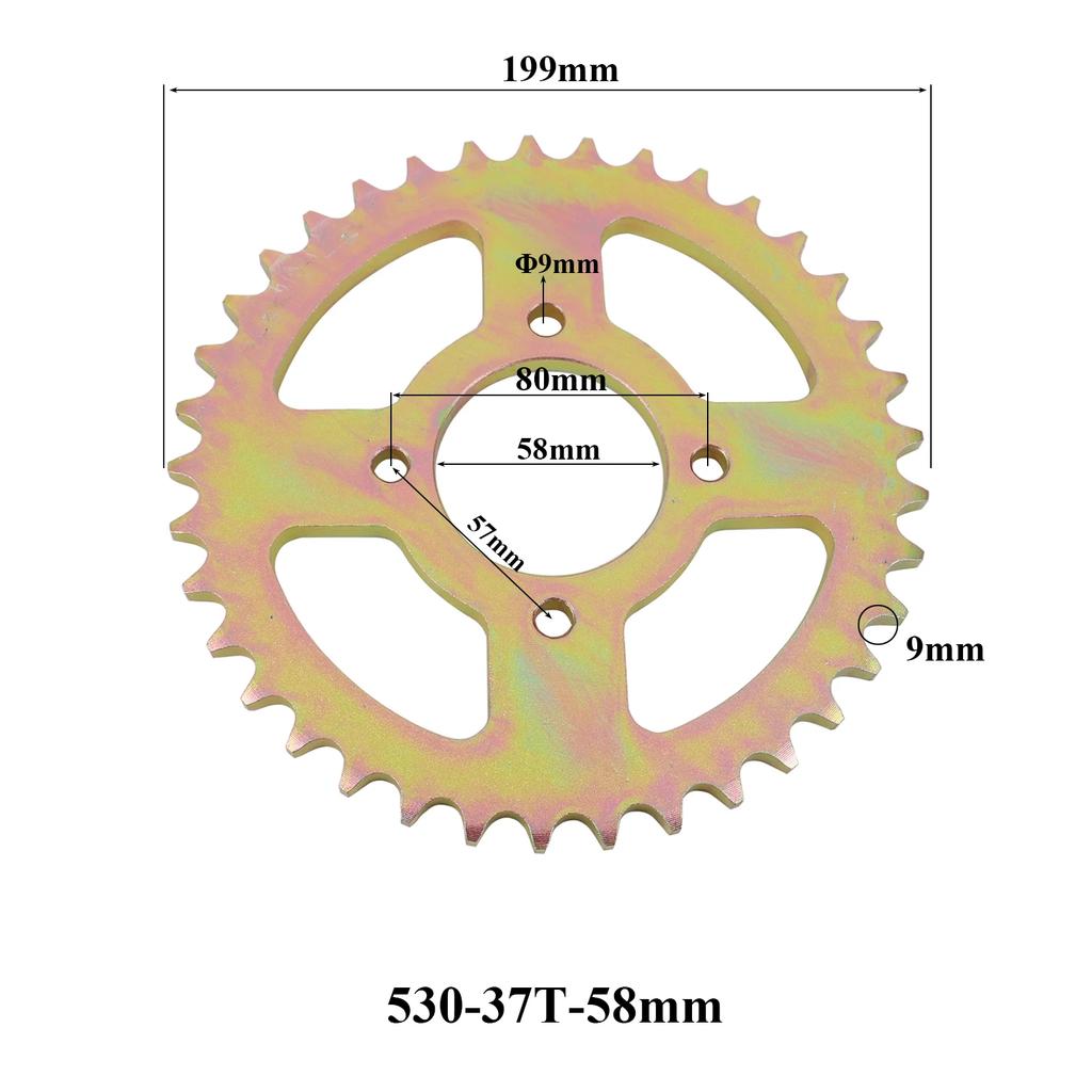 530 Kette 32Z/35Z/37Z/38Z/40Z Zähne 37mm 38mm 45mm Hinterradritzel Für ATV Quad Pit Dirt Bike Buggy Go Kart Motorrad Motor Teile