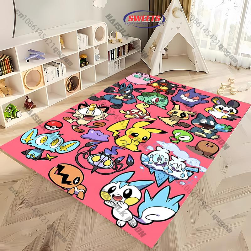 

Free Shipping! Pokémon Classic Characters Collection Printed Carpet Living Room Bedroom Sofa Mat, Great Gift Rug for Adults Kids 40x60cm