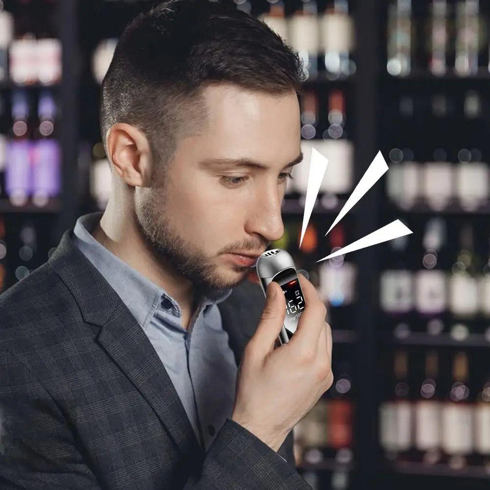 High Accuracy Breath Alcohol Tester Digital Display Digital Breathalyzer Road Safety
