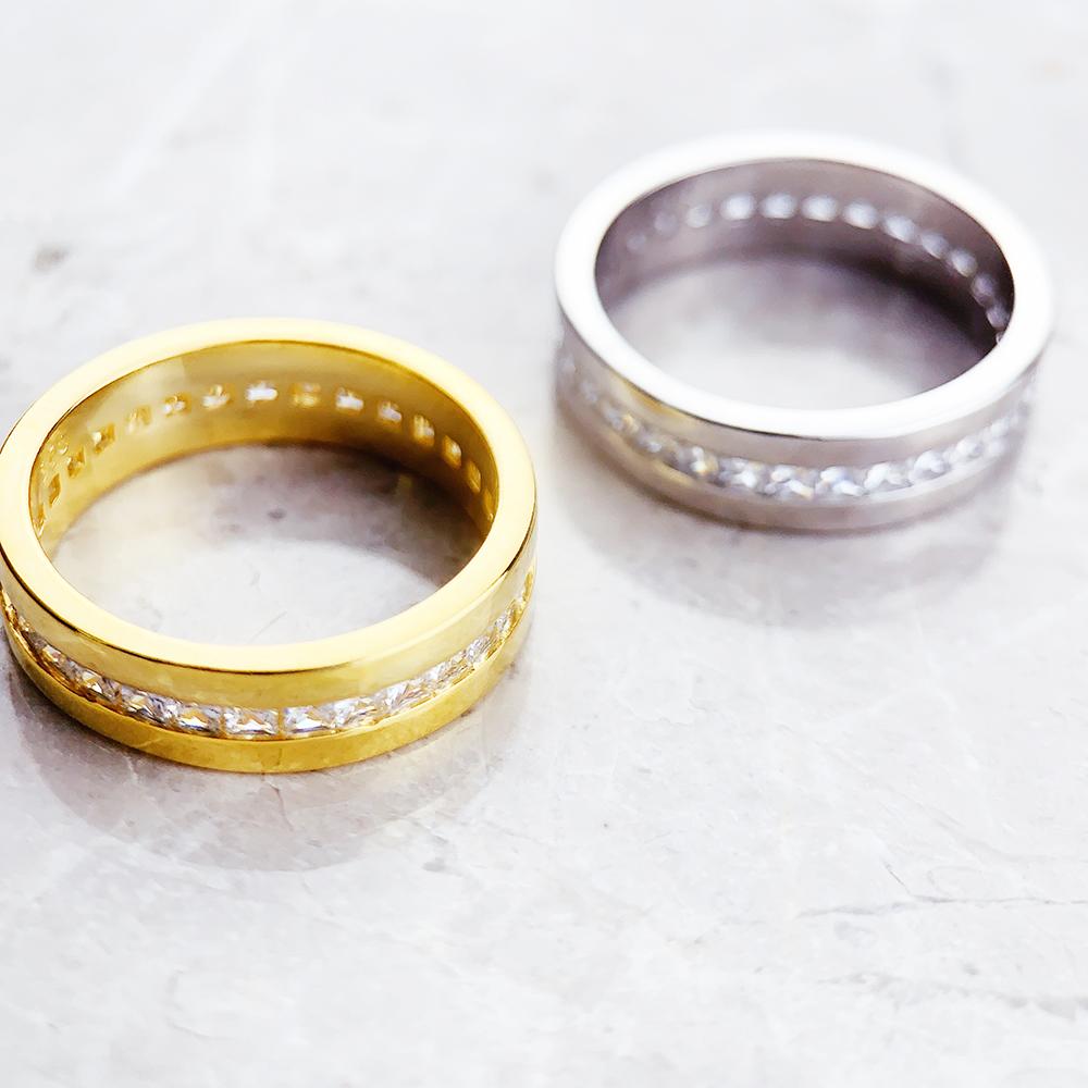 Eleganter Strahlender Zirkon Bandring Europäischer Stil Feiner Schmuck Für Frauen Sommer Neu Reines Kupfer Geschenk