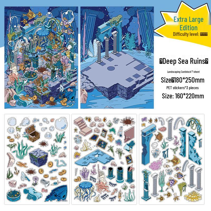 Infeel.Me 2.5D Scenery Stickers - 6th Edition Student Miniature Decoration Stickers