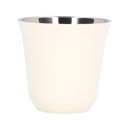 Koffiemok 304 Roestvrij Staal Ontwerp met wijde mond Wit Dubbellaags Goede warmte-isolatie Waterbeker