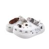 Crocs Crush Clog EVA Bear Buttons Fashionable and Versatile Comfortable Casual Hole Shoes Unisex White
