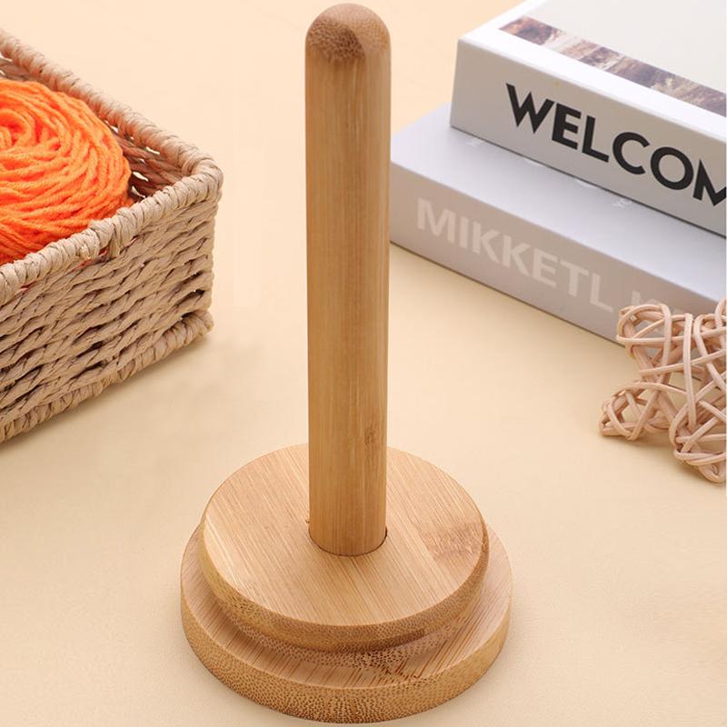 1 набор Держатель для пряжи Деревянный держатель для мотков пряжи Диспенсер для вязания крючком и спицами Классический деревянный вращающийся