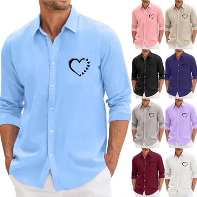 Erkek Rahat Bol Kesim Uzun Kollu Gömlek Moda Yaka Gömlek Üstü