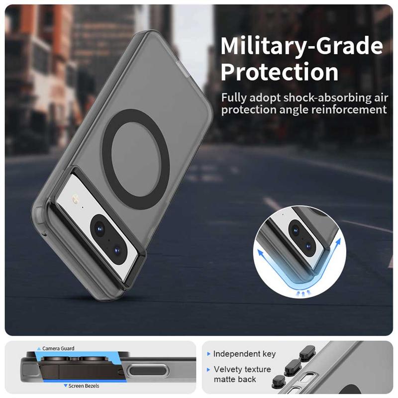Per Google Pixel 8 Custodia Magsafe Ricarica Wireless Cover Google Pixel 8 Custodia Antiurto Opaca TPU Paraurti per Telefono Per Google Pixel 8