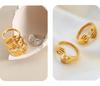 Hong Kong Retro-Style Open Ring: Unique Titanium Steel, 18K Gold, Non-Fading Women’s Jewelry
