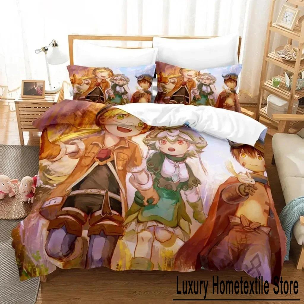 Anime Made In Abyss Bedding Set Boys Girls Twin Queen Size Duvet Cover Pillowcase Bed Boys Adult Fashion Home Textileextile