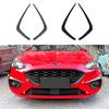 For Focus MK4 ST Line 2019-2022 Front Bumper Side Air Vent Trim Cover Glossy Black/Carbon Fiber Look Fog Light Frame Spoiler Lip