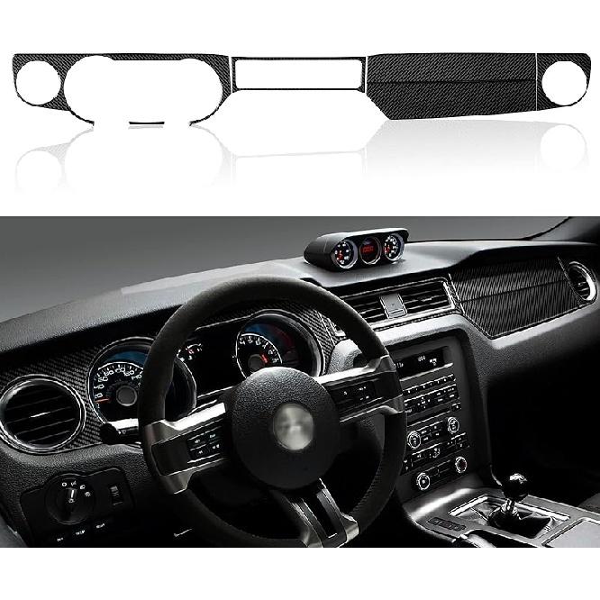Car Carbon Fiber Decorative Cover Suitable for Ford Mustang 2009 2010 2011 2012 2013 2014 Accessories Door Baffle Sticker