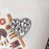Elegant Heart-Shaped Diamond-Inlaid Foldable Desktop Stand for Binge-Watching