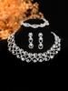 Elegant Rhinestone Zirconia Necklace & Jewelry Set for Bridal & Evening Wear