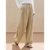 INMAN Women's Pleated Lyocell Wide-Leg Pants