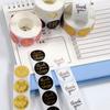 Gold Foil Stamped Colored Kraft Paper Labels for Takeaway & Baking Packaging