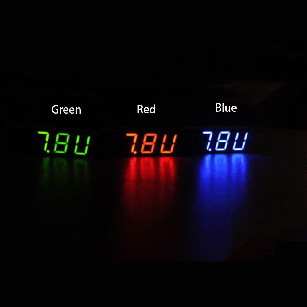 Motorcycle Voltmeter Watch LED Display Thermometer Car Electric Clock Digital Timer