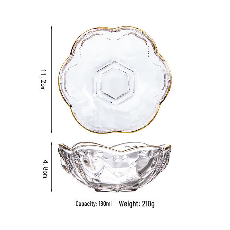 Elegant Glass Dessert & Snack Bowl Set