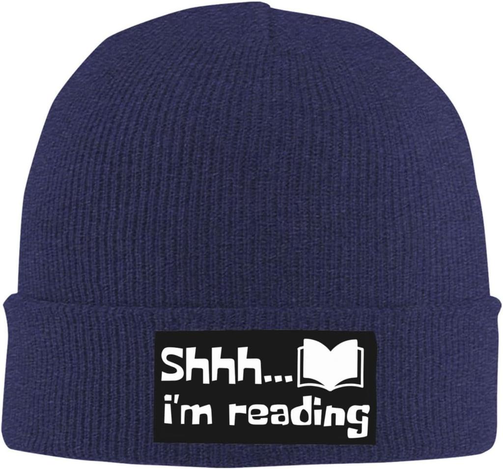 Im Reading HAT For Book Lover Funny Saying Beanie Cap Knit Hat