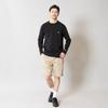 Champion Long Sleeve Size Crew Embroidered Men's T-Shirt, Basic, Black, M, 100% Cotton, Neck, Logo, C8-X408