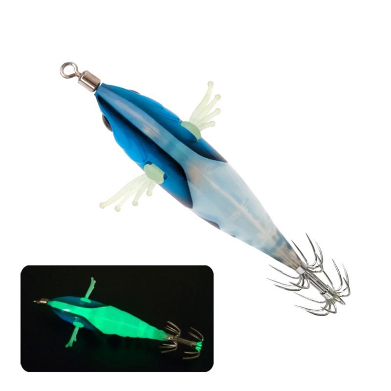 Fishing Lures Shrimp Lures Baits Glow Jig Hook 5.5cm Glow Squid Jig Artificial Hard Baits Cuttlefish Hook