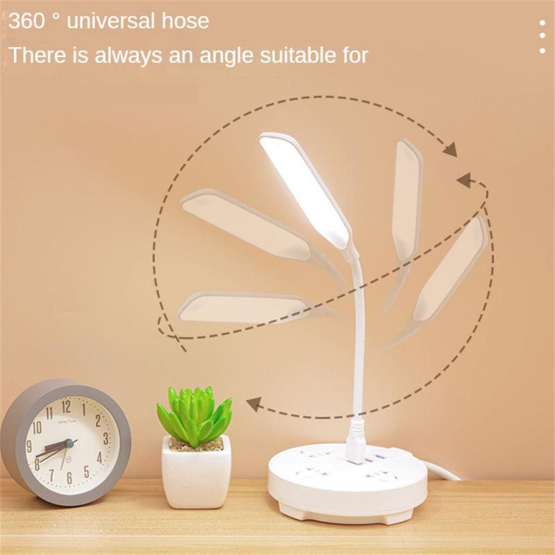 LED Portable Dimmable Table Lamp USB Plug Battery Powered Desk Lamp Bedroom Reading Night Light Eye Protection LED Bedside Lamp